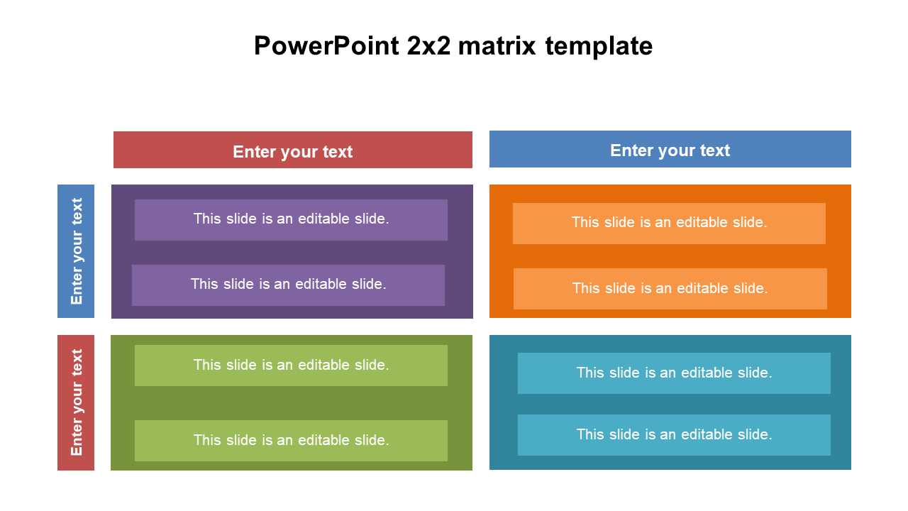 Matrix 2x2 PowerPoint PPT Template